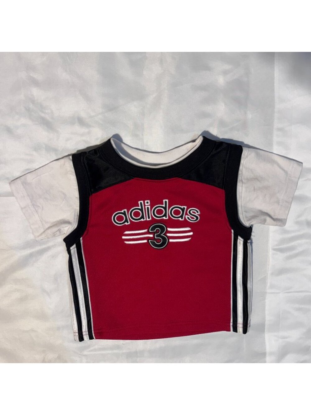 ADIDAS Infant Red & Black Basketball Jersey Shirt Size 12M